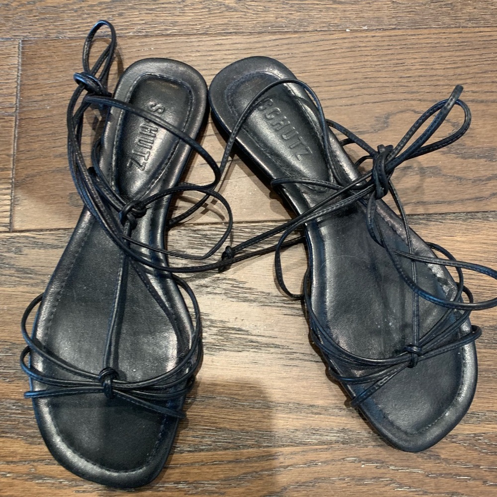 Schutz milu sandal lace up  black